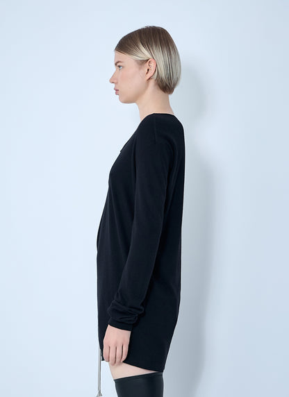 Rick Owens Women Hiked Long Sleeve Top by Luosophy
