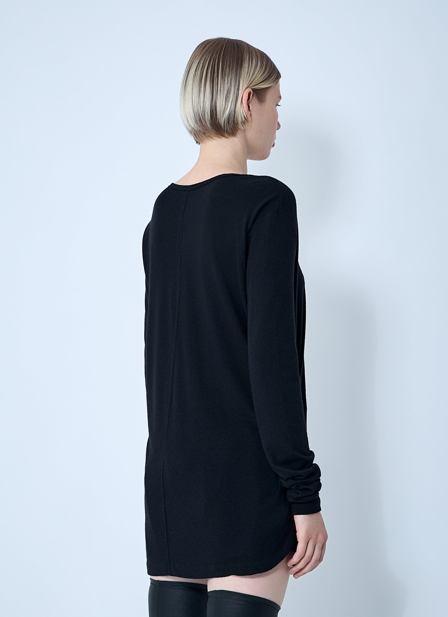 Rick Owens Women Hiked Long Sleeve Top by Luosophy