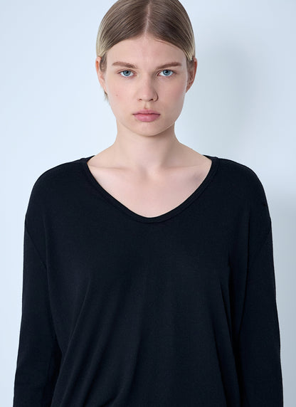 Rick Owens Women Hiked Long Sleeve Top by Luosophy
