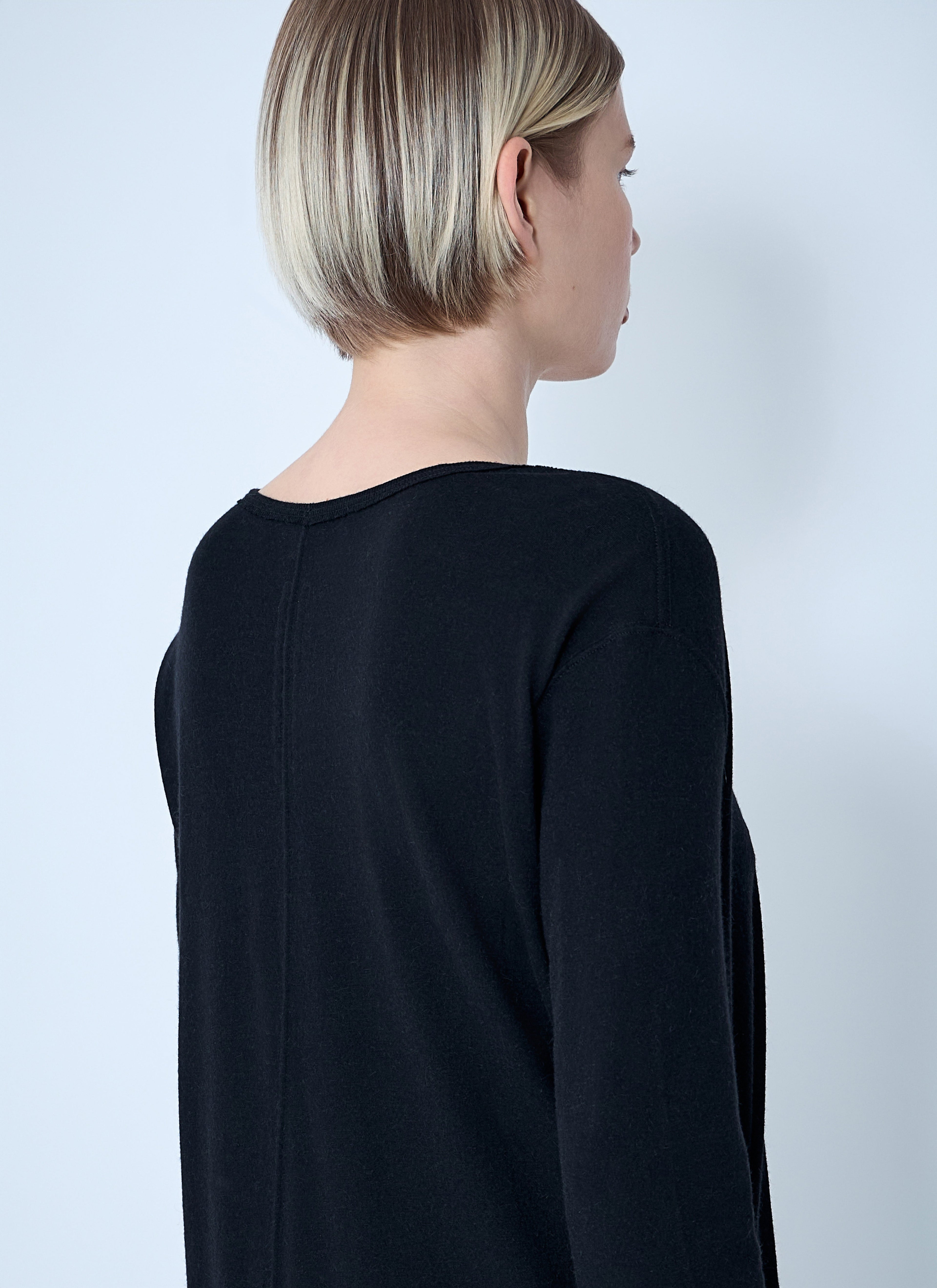 Rick Owens Women Hiked Long Sleeve Top by Luosophy