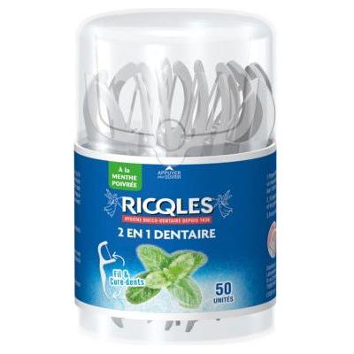 Ricqles 2 in 1 Dental Floss &amp; Toothpicks 50 count by Pasteur Pharmacy