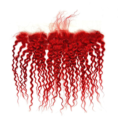 RIO Bohemian Frontal Ear to Ear 13x4, Red
