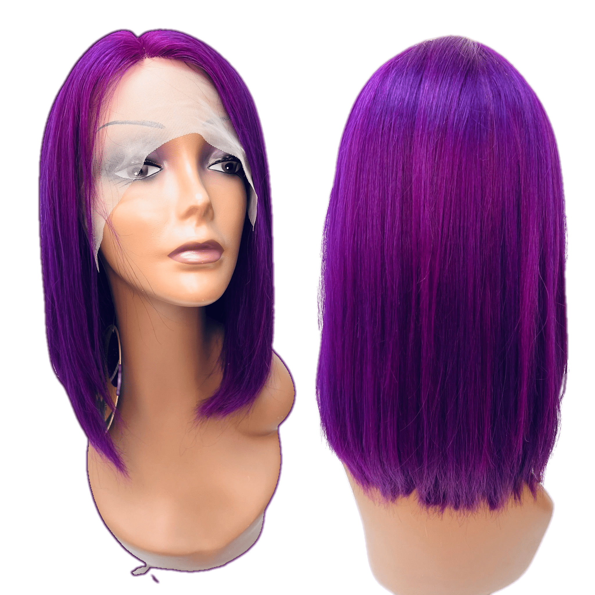 RIO Lace Front U-Part Human Hair Bob Wig, Straight