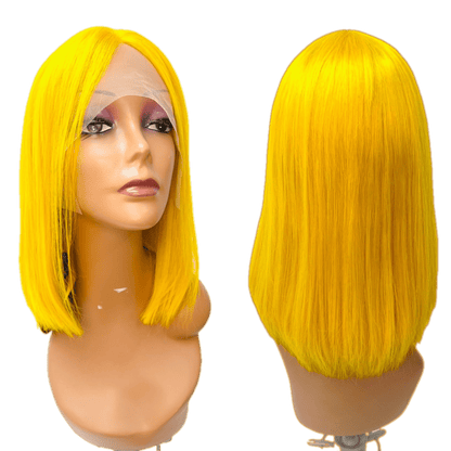RIO Lace Front U-Part Human Hair Bob Wig, Straight