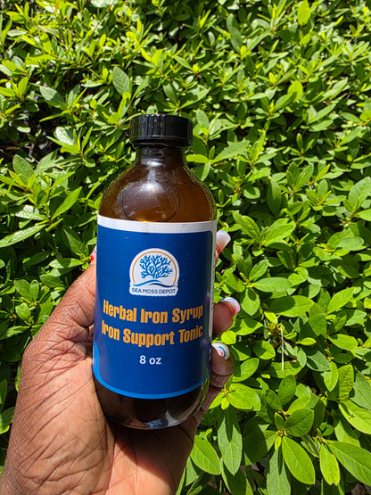 Herbal Iron Liquid Supplement | Natural Vegan Iron Boost for Energy, Vitality &amp; Wellness by Seamoss depot