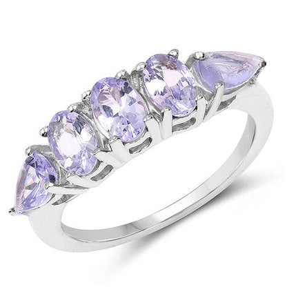 2.33 Carat Genuine Tanzanite .925 Sterling Silver Ring by Bids.com