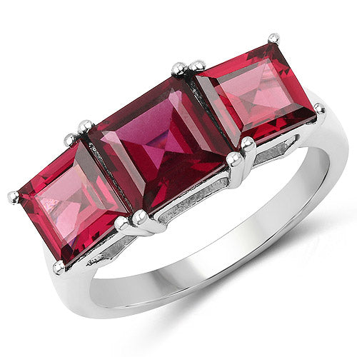 4.87 Carat Genuine Rhodolite .925 Sterling Silver Ring by Bids.com