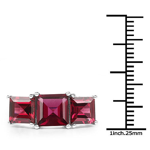 4.87 Carat Genuine Rhodolite .925 Sterling Silver Ring by Bids.com
