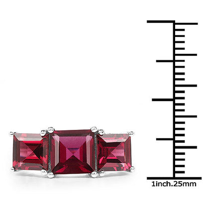 4.87 Carat Genuine Rhodolite .925 Sterling Silver Ring by Bids.com