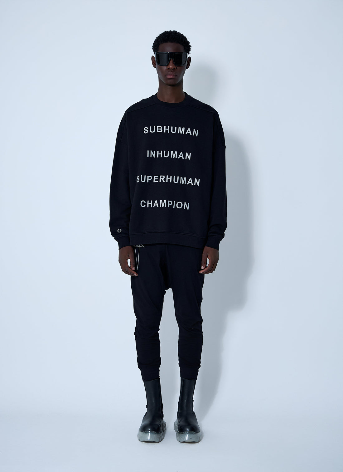 Rick Owens X Champion Men Text Print Sweatshirt by Luosophy