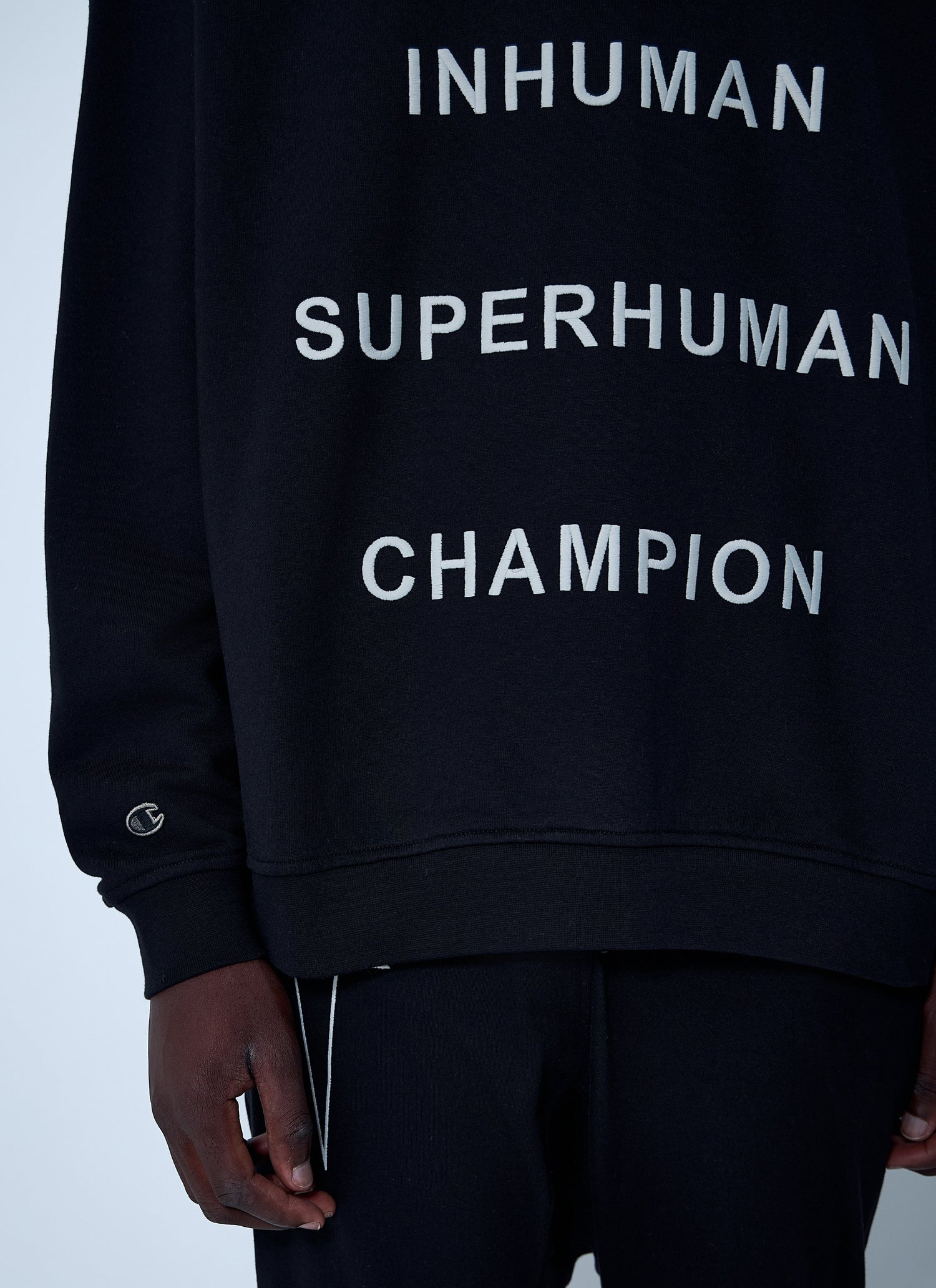 Rick Owens X Champion Men Text Print Sweatshirt by Luosophy