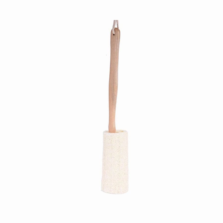 Natural Loofah Bath Brush w/Long Handle. by BeNat