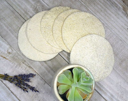 10-Pack Natural Loofah Pads  DestGlow