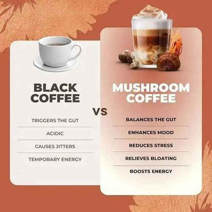 RYZE Mushroom Coffee Pack of 2 | 6 Adaptogenic Mushrooms | Organic | Instant Coffee | MCT Oil | Better Energy, Focus, Digestion, Immunity | Cordyceps, Lion’s Mane, Shiitake, Reishi, Turkey Tail, King Trumpet