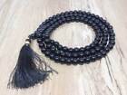 Natural 6mm Black Onyx Mala 108 prayer beads Meditation Necklace  DestGlow