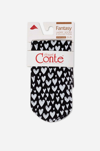 Socks Conte Fantasy - Heart Pattern