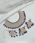 Joban Fashion Purple Stone Work Necklace Set