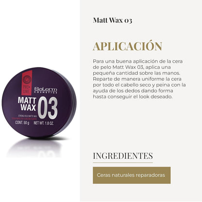 Salerm Pro Line Matt Wax Hair Wax 1.8 oz