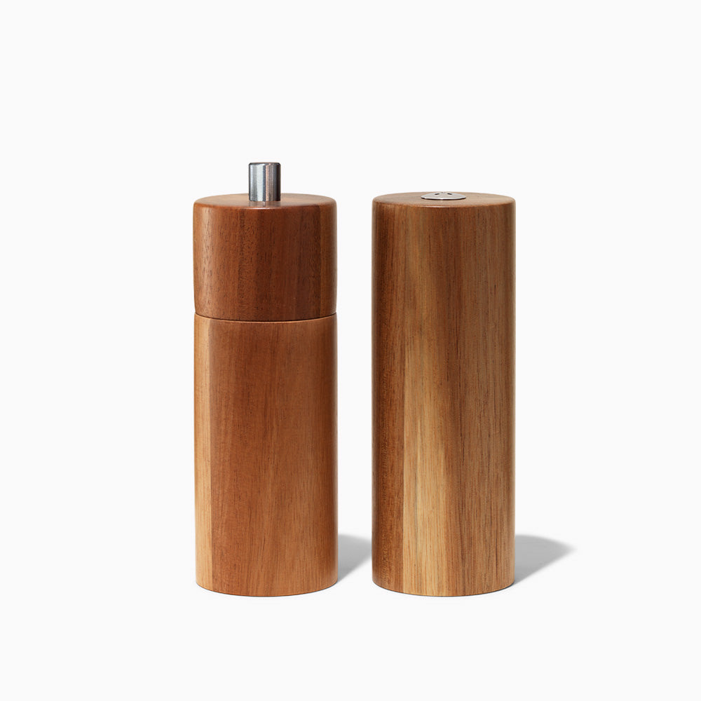 Wood Pepper Mill &amp; Salt Shaker Set