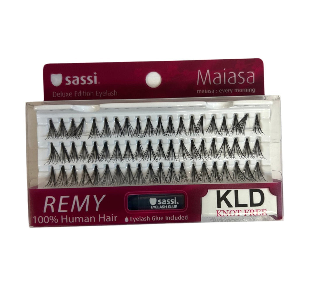 Sassi Individual Knot Free Long Double Eyelash + glue - DestGlow