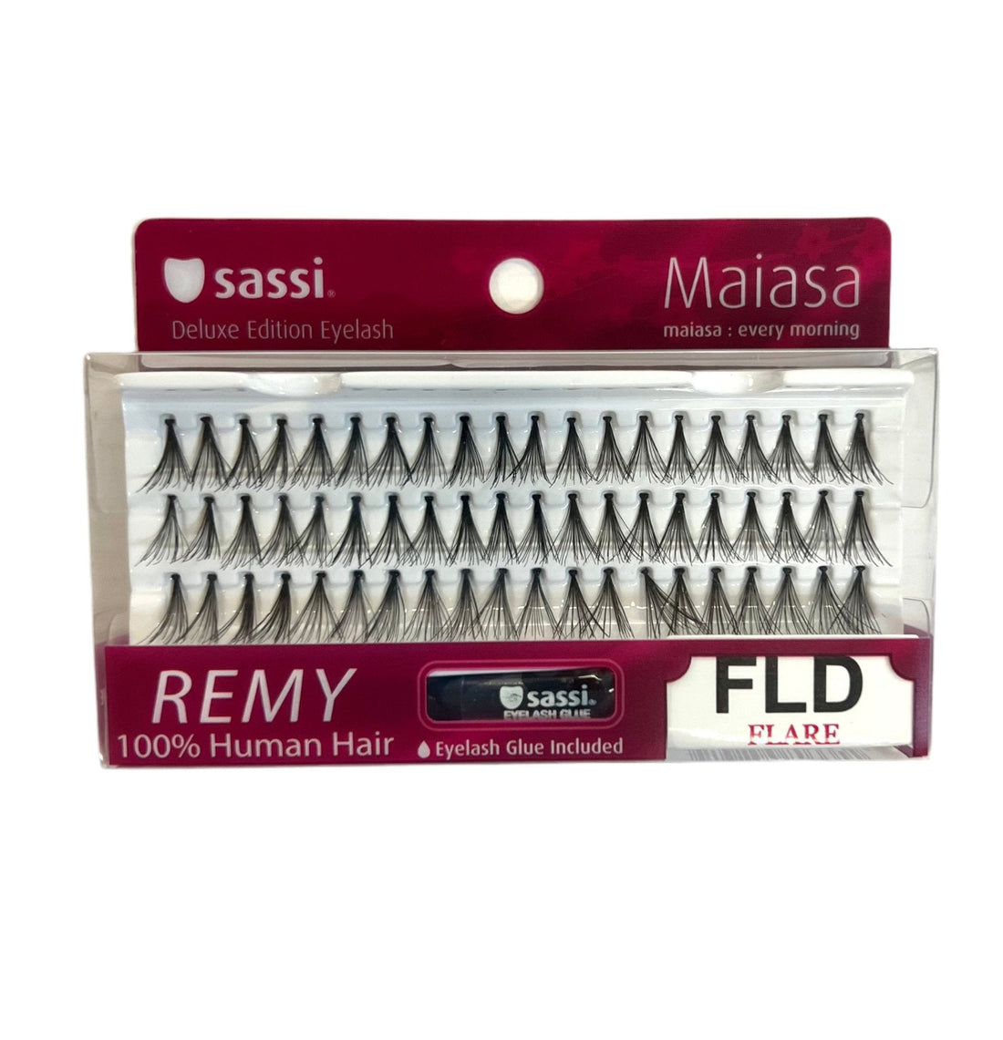 Sassi Individual Knot Free Long Double Eyelash + Glue - DestGlow