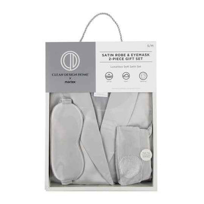 Clean Design Home® Satin Robe with Eyemask Gift Set