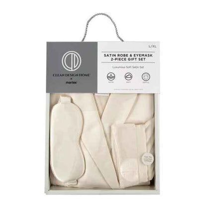 Clean Design Home® Satin Robe with Eyemask Gift Set