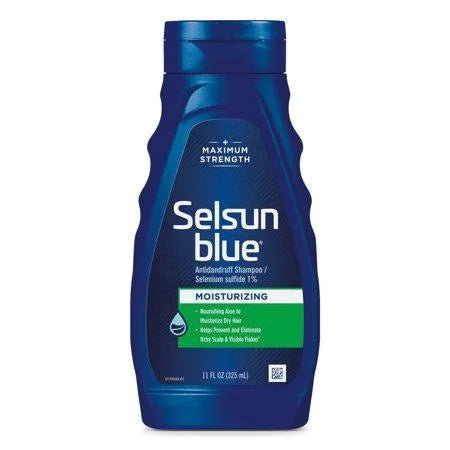 Selsun Blue Maximum Strength Moisturizing Anti-Dandruff Shampoo, 11 oz - DestGlow