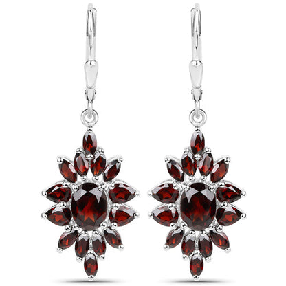 20.24 Carat Genuine Garnet .925 Sterling Silver 3 Piece Jewelry Set (Ring, Earrings, and Pendant w/ Chain) by Bids.com