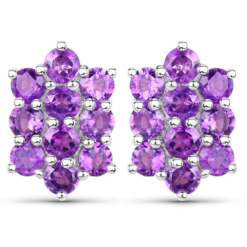 6.80 Carat Genuine Amethyst .925 Sterling Silver 3 Piece Jewelry Set (Ring, Earrings, and Pendant w/ Chain) by Bids.com
