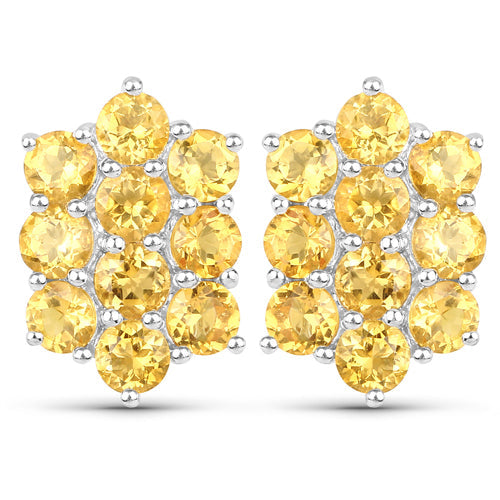 6.60 Carat Genuine Citrine .925 Sterling Silver 3 Piece Jewelry Set (Ring, Earrings, and Pendant w/ Chain) by Bids.com