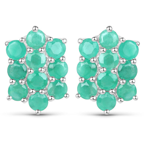 6.60 Carat Genuine Emerald .925 Sterling Silver 3 Piece Jewelry Set (Ring, Earrings, and Pendant w/ Chain) by Bids.com
