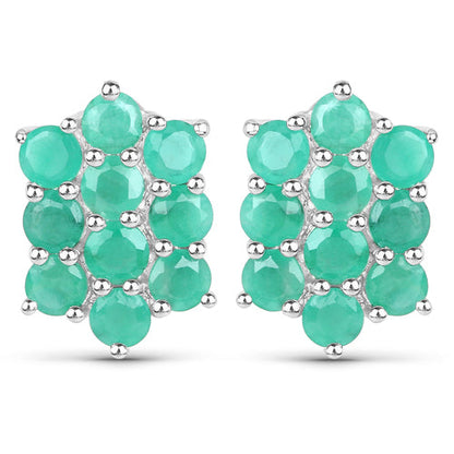 6.60 Carat Genuine Emerald .925 Sterling Silver 3 Piece Jewelry Set (Ring, Earrings, and Pendant w/ Chain) by Bids.com