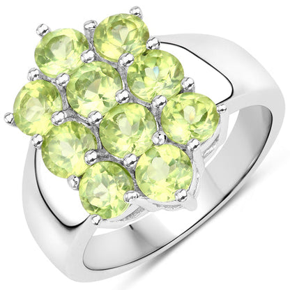 6.80 Carat Genuine Peridot .925 Sterling Silver 3 Piece Jewelry Set (Ring, Earrings, and Pendant w/ Chain) by Bids.com