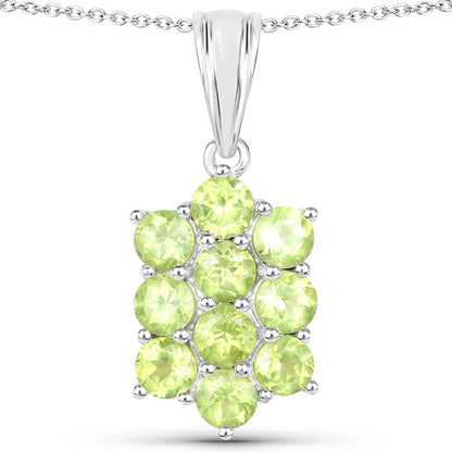 6.80 Carat Genuine Peridot .925 Sterling Silver 3 Piece Jewelry Set (Ring, Earrings, and Pendant w/ Chain) by Bids.com