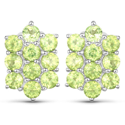 6.80 Carat Genuine Peridot .925 Sterling Silver 3 Piece Jewelry Set (Ring, Earrings, and Pendant w/ Chain) by Bids.com