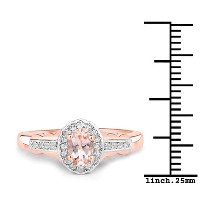 1.98 Carat Genuine Morganite and White Topaz .925 Sterling Silver 3 Piece Jewelry Set (Ring, Earrings, and Pendant w/ Chain)  DestGlow