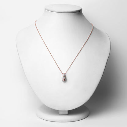 1.98 Carat Genuine Morganite and White Topaz .925 Sterling Silver 3 Piece Jewelry Set (Ring, Earrings, and Pendant w/ Chain)  DestGlow