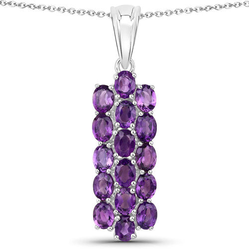 8.32 Carat Genuine Amethyst .925 Sterling Silver Jewelry Set by Bids.com
