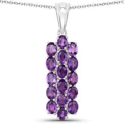 8.32 Carat Genuine Amethyst .925 Sterling Silver Jewelry Set by Bids.com