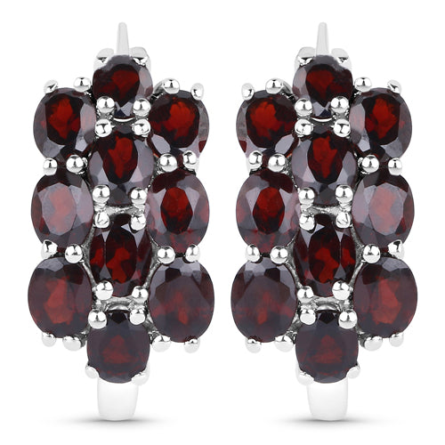 10.40 Carat Genuine Garnet .925 Sterling Silver 3 Piece Jewelry Set (Ring, Earrings, and Pendant w/ Chain) by Bids.com