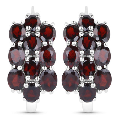 10.40 Carat Genuine Garnet .925 Sterling Silver 3 Piece Jewelry Set (Ring, Earrings, and Pendant w/ Chain) by Bids.com