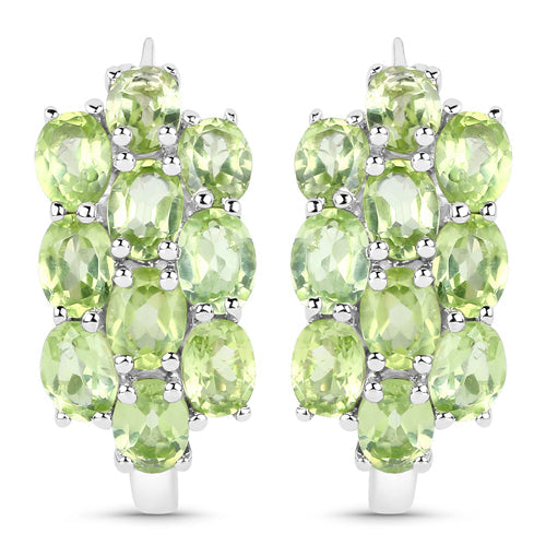 8.84 Carat Genuine Peridot .925 Sterling Silver 3 Piece Jewelry Set (Ring, Earrings, and Pendant w/ Chain) by Bids.com