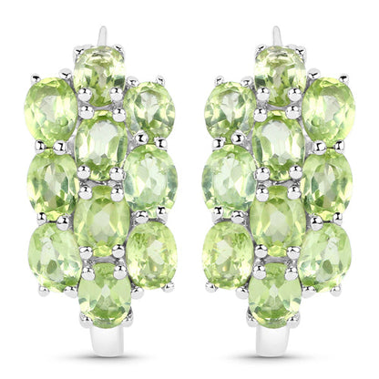 8.84 Carat Genuine Peridot .925 Sterling Silver 3 Piece Jewelry Set (Ring, Earrings, and Pendant w/ Chain) by Bids.com
