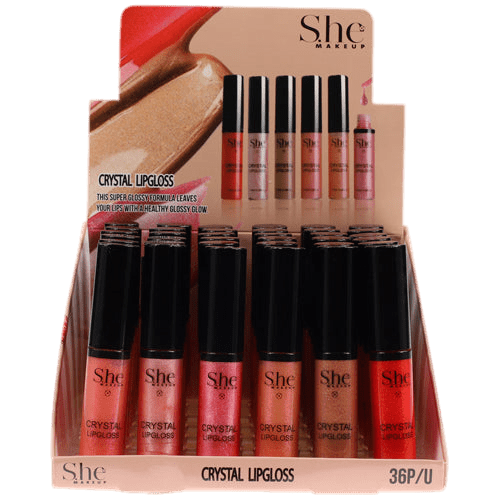 S.HE Glittered Crystal Lip Gloss - DestGlow