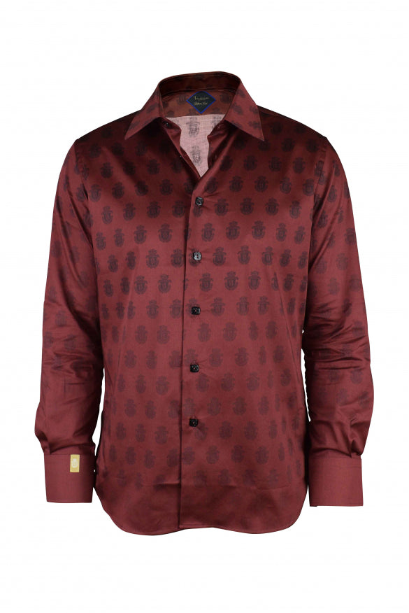 Billionaire Men Ls Milano All Over Shirt by Luosophy