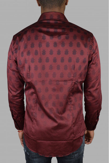 Billionaire Men Ls Milano All Over Shirt by Luosophy