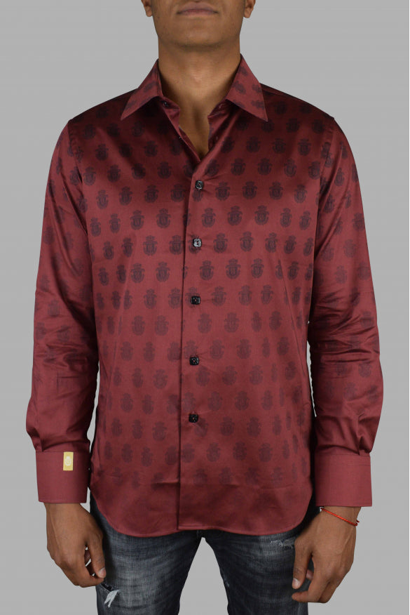 Billionaire Men Ls Milano All Over Shirt by Luosophy