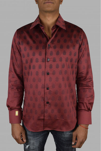 Billionaire Men Ls Milano All Over Shirt by Luosophy