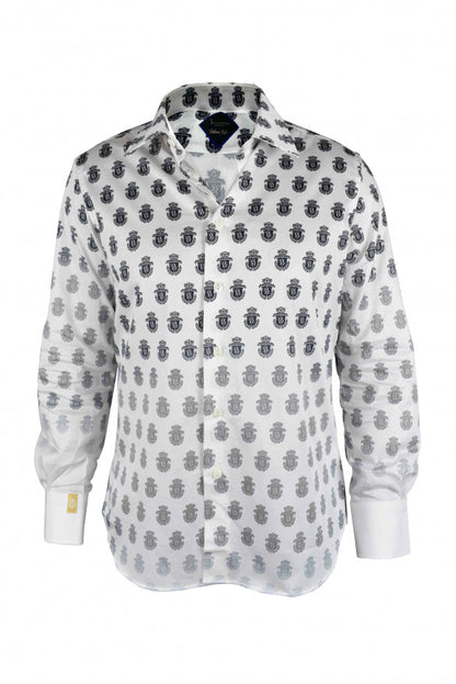 Billionaire Men Ls Milano All Over Shirt by Luosophy